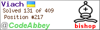 http://www.codeabbey.com/index/user_banner/viach.png